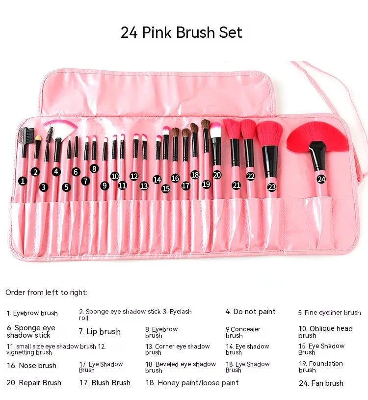 Set de 24 Pinceaux de Maquillage Professionnels