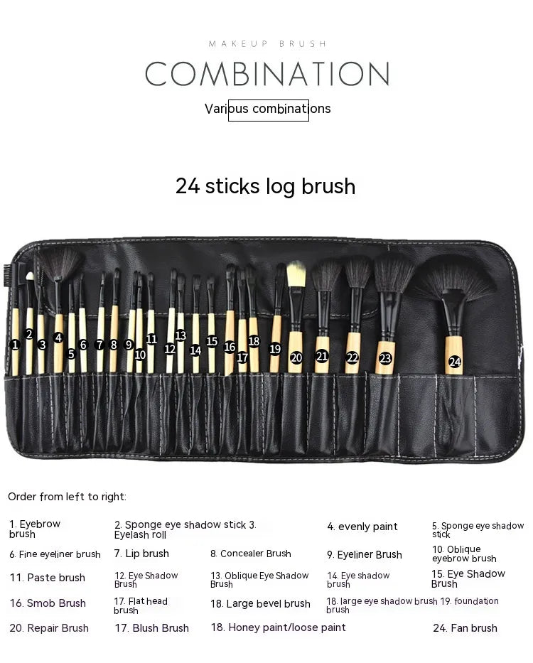 Set de 24 Pinceaux de Maquillage Professionnels